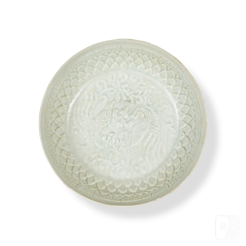 北宋 青白釉印穿花鳳紋碟一對 | RARE PAIRE DE COUPELLES EN PORCELAINE QINGBAI - 图3